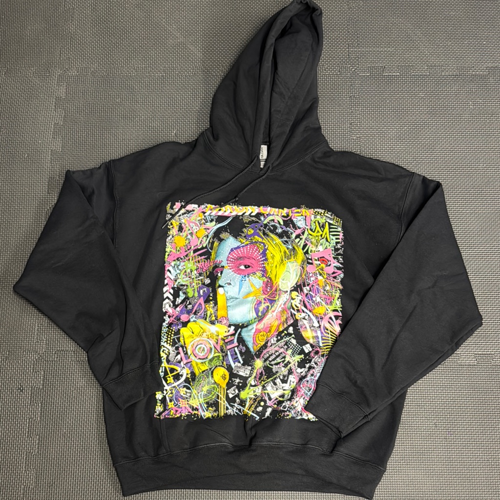 Black Graphic Art Hoodie Of Aaron Carter  Brand New